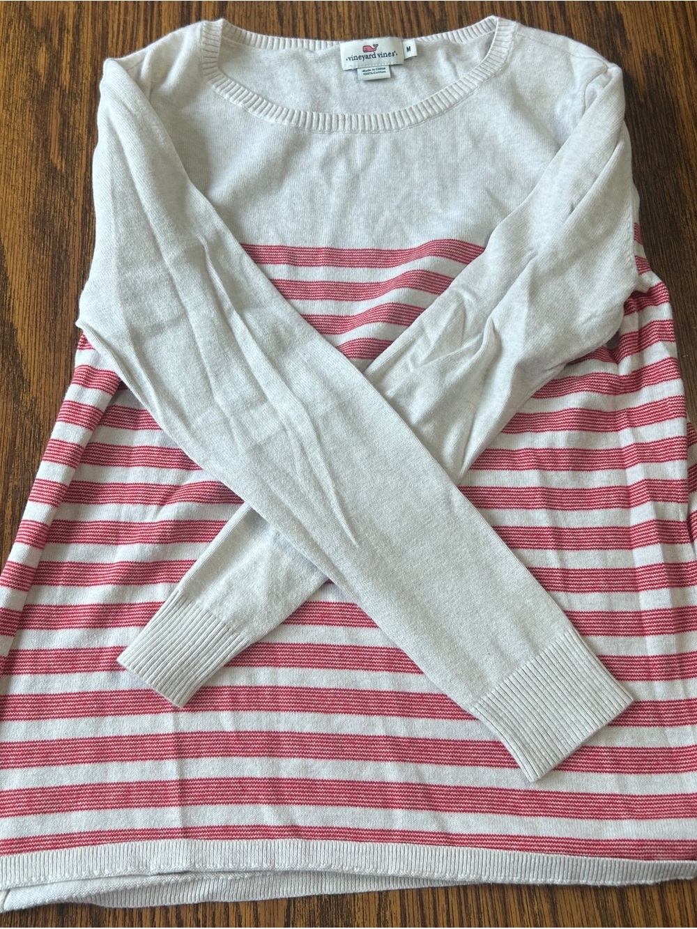 Vineyard Vines Red Stripe Crewneck Sweater - Women's